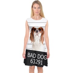 Bad Dog Capsleeve Midi Dress by Valentinaart