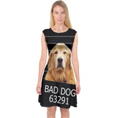 Bad Dog Capsleeve Midi Dress by Valentinaart