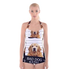 Bad Dog Boyleg Halter Swimsuit 