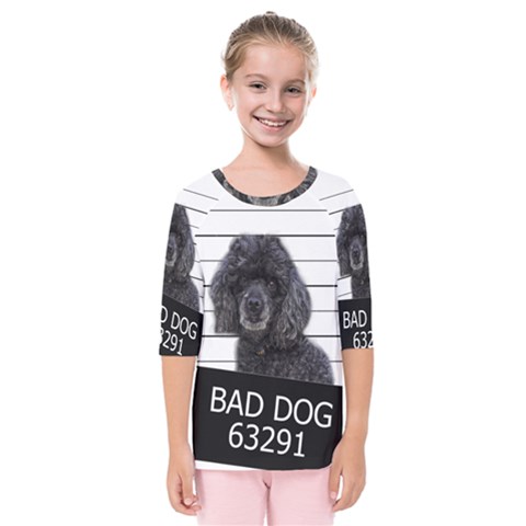 Bad Dog Kids  Quarter Sleeve Raglan Tee by Valentinaart