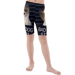 Bad Dog Kids  Mid Length Swim Shorts by Valentinaart