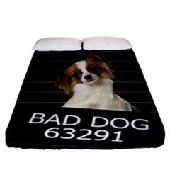 Bad Dog Fitted Sheet (california King Size) by Valentinaart