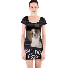 Bad Dog Short Sleeve Bodycon Dress by Valentinaart