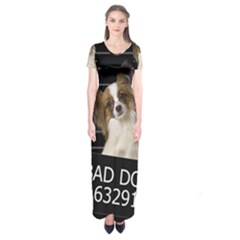 Bad Dog Short Sleeve Maxi Dress by Valentinaart