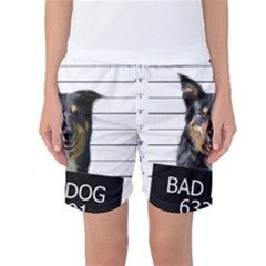 Bad Dog Women s Basketball Shorts by Valentinaart