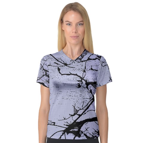 Grebe Spotting Ink Women s V-neck Sport Mesh Tee by DeneWestUK