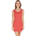 Decorative Retro Hearts Pattern  Sleeveless Bodycon Dress View1