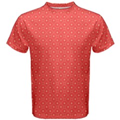 Decorative Retro Hearts Pattern  Men s Cotton Tee by TastefulDesigns