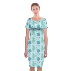 Seamless Floral Background  Classic Short Sleeve Midi Dress by TastefulDesigns