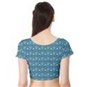 Seamless Floral Background  Short Sleeve Crop Top (Tight Fit) View2