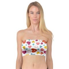 Colorful Bright Hearts Pattern Bandeau Top by TastefulDesigns