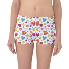 Colorful Bright Hearts Pattern Reversible Bikini Bottoms by TastefulDesigns