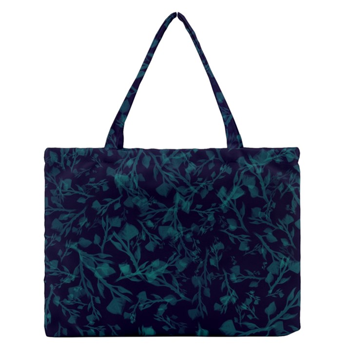 leaf pattern Medium Zipper Tote Bag