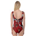 Red Flowers Pattern Princess Tank Leotard  View2