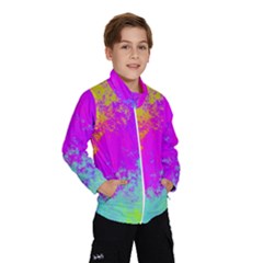 Grunge Radial Gradients Red Yellow Pink Cyan Green Wind Breaker (kids) by EDDArt