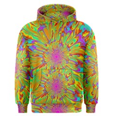 Magic Ripples Flower Power Mandala Neon Colored Men s Pullover Hoodie by EDDArt