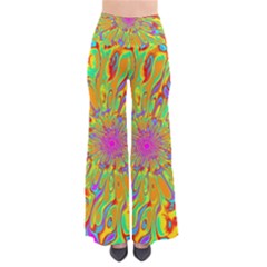 Magic Ripples Flower Power Mandala Neon Colored Pants by EDDArt