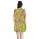 Magic Ripples Flower Power Mandala Neon Colored Shoulder Cutout Velvet  One Piece View2