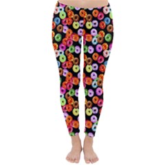 Colorful Yummy Donuts Pattern Classic Winter Leggings by EDDArt