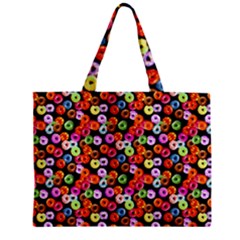 Colorful Yummy Donuts Pattern Zipper Mini Tote Bag by EDDArt