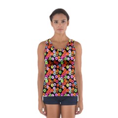 Colorful Yummy Donuts Pattern Women s Sport Tank Top  by EDDArt