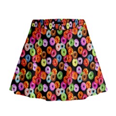 Colorful Yummy Donuts Pattern Mini Flare Skirt by EDDArt