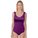 Lumberjack Fabric Pattern Pink Black Princess Tank Leotard  View1