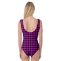 Lumberjack Fabric Pattern Pink Black Princess Tank Leotard  View2