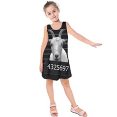 Criminal Goat  Kids  Sleeveless Dress by Valentinaart