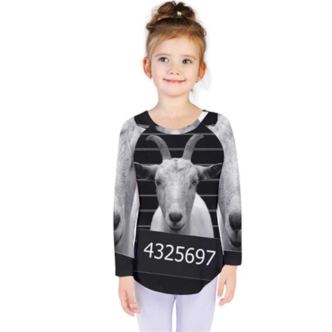 Criminal Goat  Kids  Long Sleeve Tee by Valentinaart