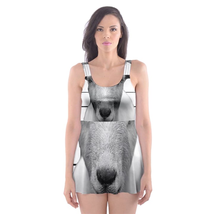 Criminal goat  Skater Dress Swimsuit