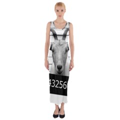 Criminal Goat  Fitted Maxi Dress by Valentinaart