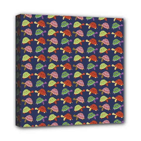 Turtle Pattern Mini Canvas 8  X 8  by Valentinaart