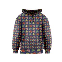 Turtle Pattern Kids  Zipper Hoodie by Valentinaart