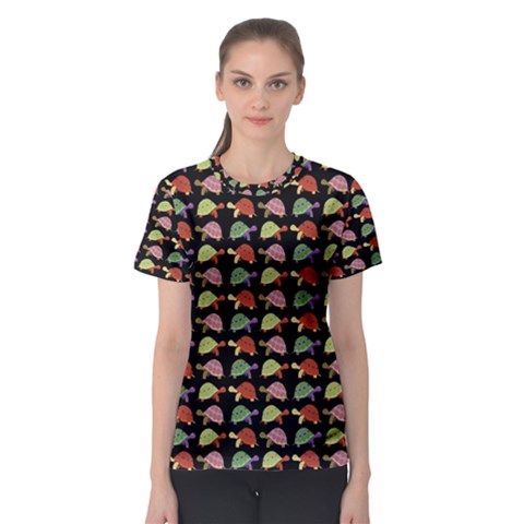 Turtle Pattern Women s Sport Mesh Tee by Valentinaart