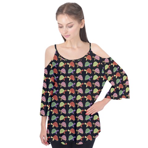 Turtle Pattern Flutter Tees by Valentinaart