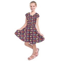 Turtle Pattern Kids  Short Sleeve Dress by Valentinaart