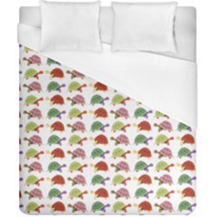 Turtle Pattern Duvet Cover (california King Size) by Valentinaart