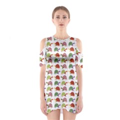 Turtle Pattern Shoulder Cutout One Piece by Valentinaart