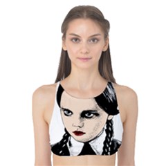 Wednesday Addams Tank Bikini Top by Valentinaart