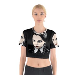 Wednesday Addams Cotton Crop Top by Valentinaart