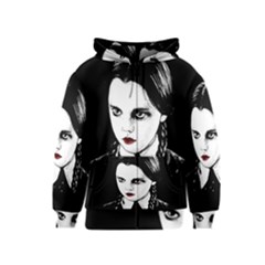 Wednesday Addams Kids  Zipper Hoodie by Valentinaart