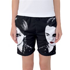 Wednesday Addams Women s Basketball Shorts by Valentinaart