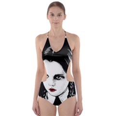 Wednesday Addams Cut-out One Piece Swimsuit by Valentinaart