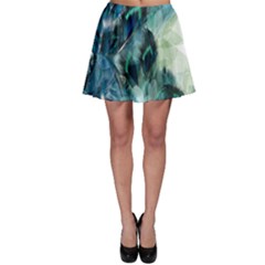 Flowers And Feathers Background Design Skater Skirt by TastefulDesigns