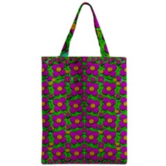 Bohemian Big Flower Of The Power In Rainbows Zipper Classic Tote Bag by pepitasart