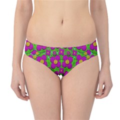 Bohemian Big Flower Of The Power In Rainbows Hipster Bikini Bottoms by pepitasart