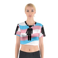 Transgender  Cotton Crop Top by Valentinaart