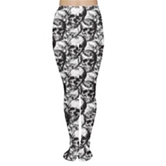 Skulls Pattern  Women s Tights by Valentinaart