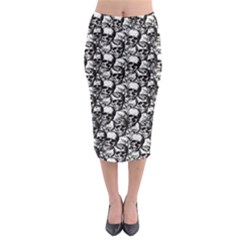 Skulls Pattern  Midi Pencil Skirt by Valentinaart